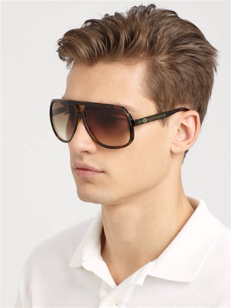 gucci mens aviator sunglasses|gucci unisex aviator sunglasses.